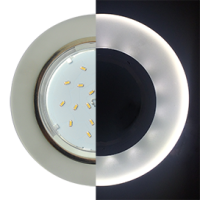 Светильник Ecola GX53 H4 LD5310 Glass Стекло Круг с подсветкой хром - матовый 38x126 (к+) (30)