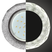 Ecola GX53 H4 LD5313 Glass Стекло Круг с вогнутыми гранями с подсветкой хром - серебряный блеск 38x126 (к+)