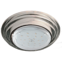 Ecola GX53 H4 LD5314 Glass Стекло Круг со ступеньками с подсветкой  хром - хром (зеркальный) 38x120