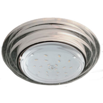 Ecola GX53 H4 LD5314 Glass Стекло Круг со ступеньками с подсветкой  хром - хром (зеркальный) 38x120