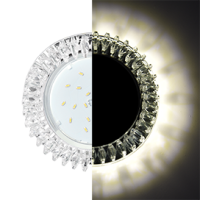 Ecola GX53 H4 LD5361 Glass Круг с прозр. стразами Гребенка с подсветкой/фон зерк./центр.часть хром 5