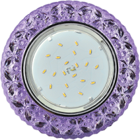 Светильник Ecola GX53 H4 LD7040 Светильник встр. искристый с подсветкой "Бабочки" Сиреневый / Хром 35x125 (к+)