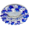 Светильник Ecola Light MR16 CD4141 GU5.3 встр. круглый с хрусталиками Прозрачный и Голубой/Хром 50x90