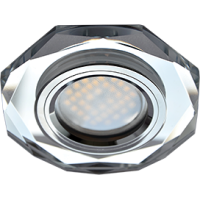 [] Ecola MR16 DL1652 GU5.3 Glass Стекло 8-угольник с прямыми гранями Хром / Хром 25x90