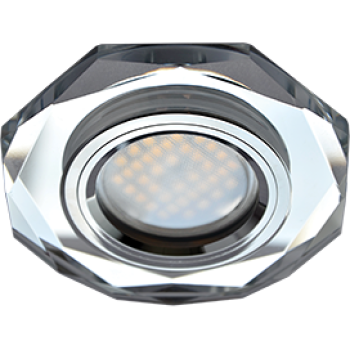 [] Ecola MR16 DL1652 GU5.3 Glass Стекло 8-угольник с прямыми гранями Хром / Хром 25x90
