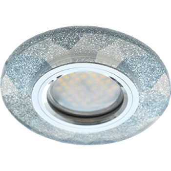 Светильник Ecola MR16 DL1654 GU5.3 Glass Стекло Круг граненый Серебряный блеск / Хром 25x90
