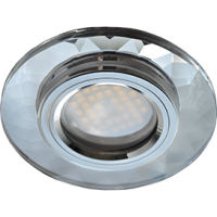 Светильник Ecola MR16 DL1654 GU5.3 Glass Стекло Круг граненый Хром / Хром 25x90
