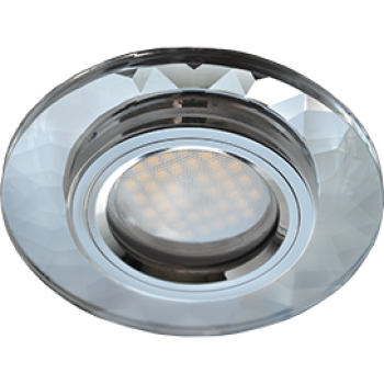 Светильник Ecola MR16 DL1654 GU5.3 Glass Стекло Круг граненый Хром / Хром 25x90