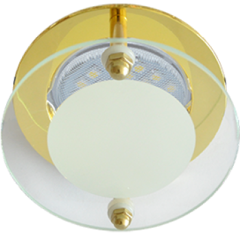 Ecola MR16 DL201 GU5.3 Glass Круг со стеклом Прозрачный и Матовый / Золото 45x80