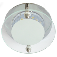 Ecola MR16 DL201 GU5.3 Glass Круг со стеклом Прозрачный и Матовый / Хром 45x80