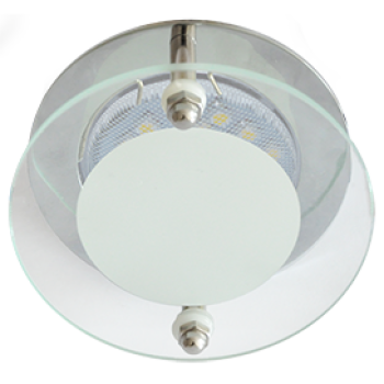 Ecola MR16 DL201 GU5.3 Glass Круг со стеклом Прозрачный и Матовый / Хром 45x80