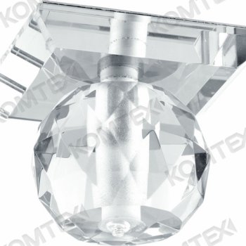 Светильник точечный G4 Комтех Cryst 12 8 01 л.н/п G4 с огр.стек.шаром.белый