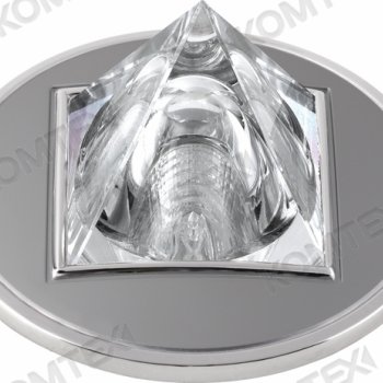 Светильник точечный MR16 GU5.3 Комтех Cryst 51 2 23 л.н/п MR 16  хр/хр.мат/хром ,стекло пирамида