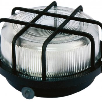 Светильник Е27 герметичный НПП03-100-005 100Вт D212x104мм IP54 решётка TDM черный (5)