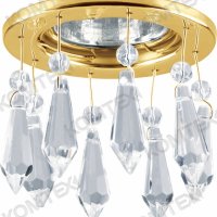 Светильник точечный MR16 GU5.3 Комтех Diam 51 6 04,штамп,н/п,MR16 "под хрусталь" зол.