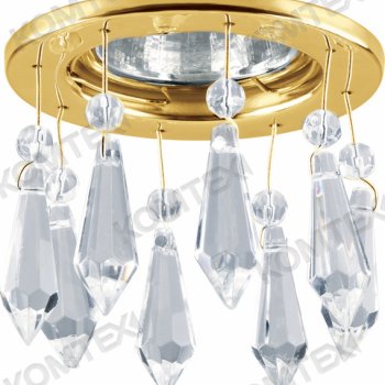 Светильник точечный MR16 GU5.3 Комтех Diam 51 6 04,штамп,н/п,MR16 "под хрусталь" зол.