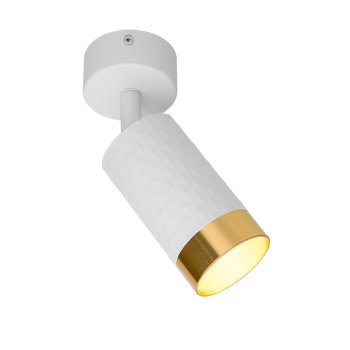 Спот GU10 IP20 белый/золото CELLA D60x170мм Wolta (1)