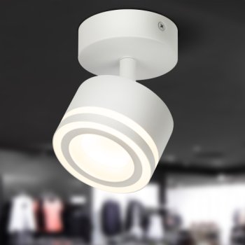 Свеитльник спот  GX53 OL52 WH 83x125мм белый кольцо IP20 Эра