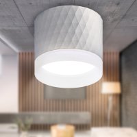 Светильник накладной Эра OL37 WH GX53 IP20 белый ромбик