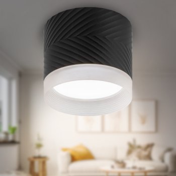 Светильник накладной Эра OL38 BK GX53 IP20 черный диагонали