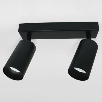 Светильник спот 2xGU10 GWL-2GU10-M-IP20 черный башня широкое основание General (20)