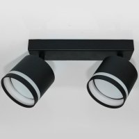 Светильник спот 2хGX53 GWL-2GX53-M-IP20 черный башня боковой рассеиватель широкое основание General (20)