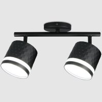 Светильник спот 2хGX53 GWL-2GX53-M-IP20 черный кирпич боковой рассеиватель General (20)