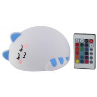 Ночник Эра NLED-415 2Вт RGB белый с синим пульт (1)