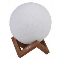 Ночник Эра NLED-491 Луна на подставке 1Вт 3000-6500К 150х150х185мм акк+220В сенсор белый (10)