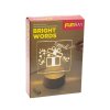 Ночник с маркером Funray "BRIGHT WORDS" настольный, акриловое стекло, 5LED, цвет тёплый белый, 140*95*160мм, USB (1/48)