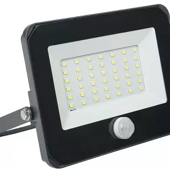 Прожектор диодный 30Вт 6500К 2400Лм IP54 датчик IEK СДО-06 (20)