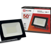 Прожектор светодиодный СДО-7 50Вт 230В 6500К 4000Лм IP65 черный IN HOME (20)