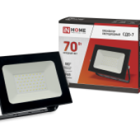 Прожектор диодный 70Вт 6500К 6300Лм IP65 черный InHome СДО-7 (40)