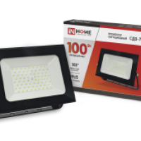 Прожектор диодный 100Вт 6500К 9000Лм IP65 черный InHome СДО-7 (10)