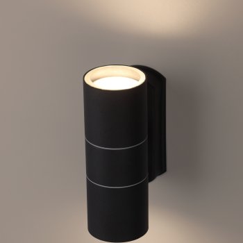 Светильник уличный настенный 2хGU10 Эра WL28 BK 35Вт IP54 черный (20/540)