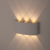 Светильник уличный настенный диодный Эра WL12 WH 6x1Вт IP54 белый (20/800)