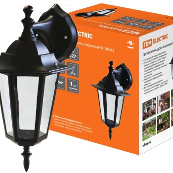 Светильник уличный настенный Е27 TDM 6100-00 вниз 100Вт  IP33 черный (6)