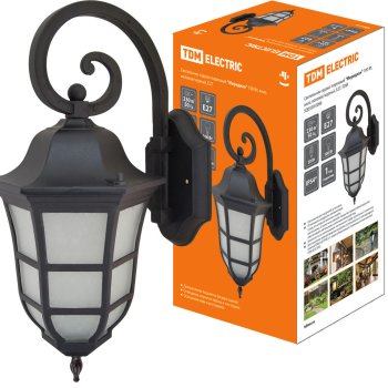 Светильник уличный настен Е27 TDM Меридиан вниз 100Вт IP54 черный (6)