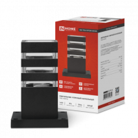 Светильник уличный напольный 1хЕ27 Inhome POLO-SP300-A60-BL IP54 300мм черный металл (10)