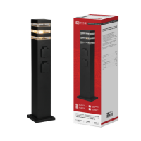 Светильник уличный напольный 1xЕ27 InHome POLO IP54 600мм 2 розетки металл черный (10)