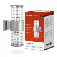 Светильник уличный настенный 2хА60 Inhome ART-2хA60-GR IP65 серый металл 325x105мм