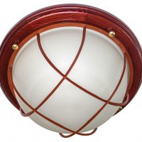 Светильник Е27 герметичный 1102 100Вт D280x110мм IP65 Элетех решётка Самарканд вишня