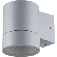 Светильник уличный настенный GX53 Ecola 8003A IP65 цилиндр металл серый матовый 114x140x90мм