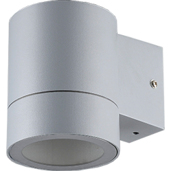 Светильник уличный настенный GX53 Ecola 8003A IP65 цилиндр металл серый матовый 114x140x90мм