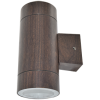 Светильник уличный настенный GX53x2 Ecola 8013A IP65 цилиндр металл тёмное дерево 205x140x90мм (10)