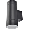 Светильник уличный настенный GX53x2 Ecola 8013A IP65 цилиндр металл чёрный 205x140x90мм (10)
