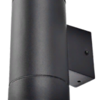 Светильник уличный настенный GX53х2 Ecola 8013A IP65 цилиндр пластик черный 205x140x90