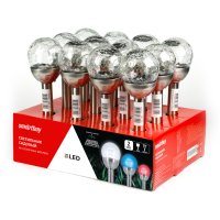 Светильник на солнечной батарее Smartbuy 103 1LED 37см сталь стекло (1/12)