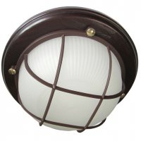 Светильник Е27 герметичный 1302 60Вт D220x80мм IP65 Элетех решётка Самарканд венге (8)