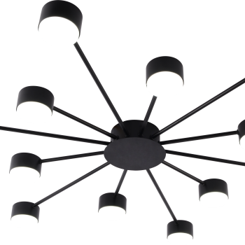 Люстра 10хGX53 Rivoli Leona черный 15W модерн